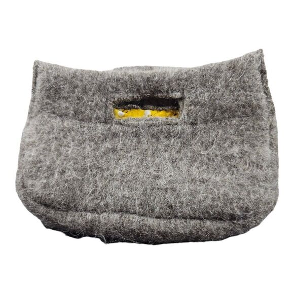 handmade wool felted Small Handbag Bee Print Inside Magnet Snap Boho Hippy - Picture 2 of 10